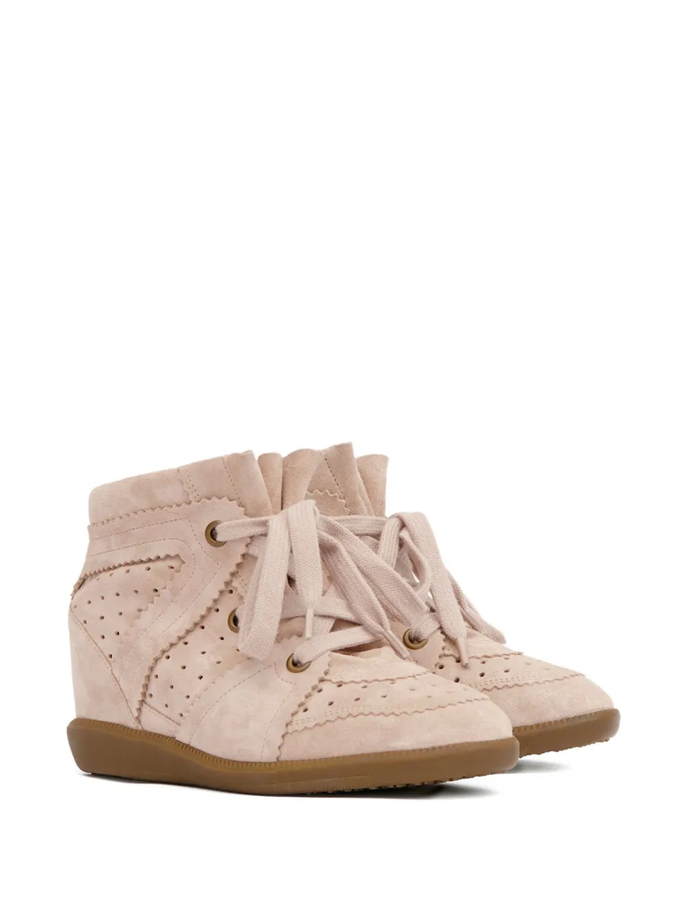 ISABEL MARANT 50Mm Scalloped Perforated Bobby — Pink — Size US M 3.5 - US W 5 — Side View