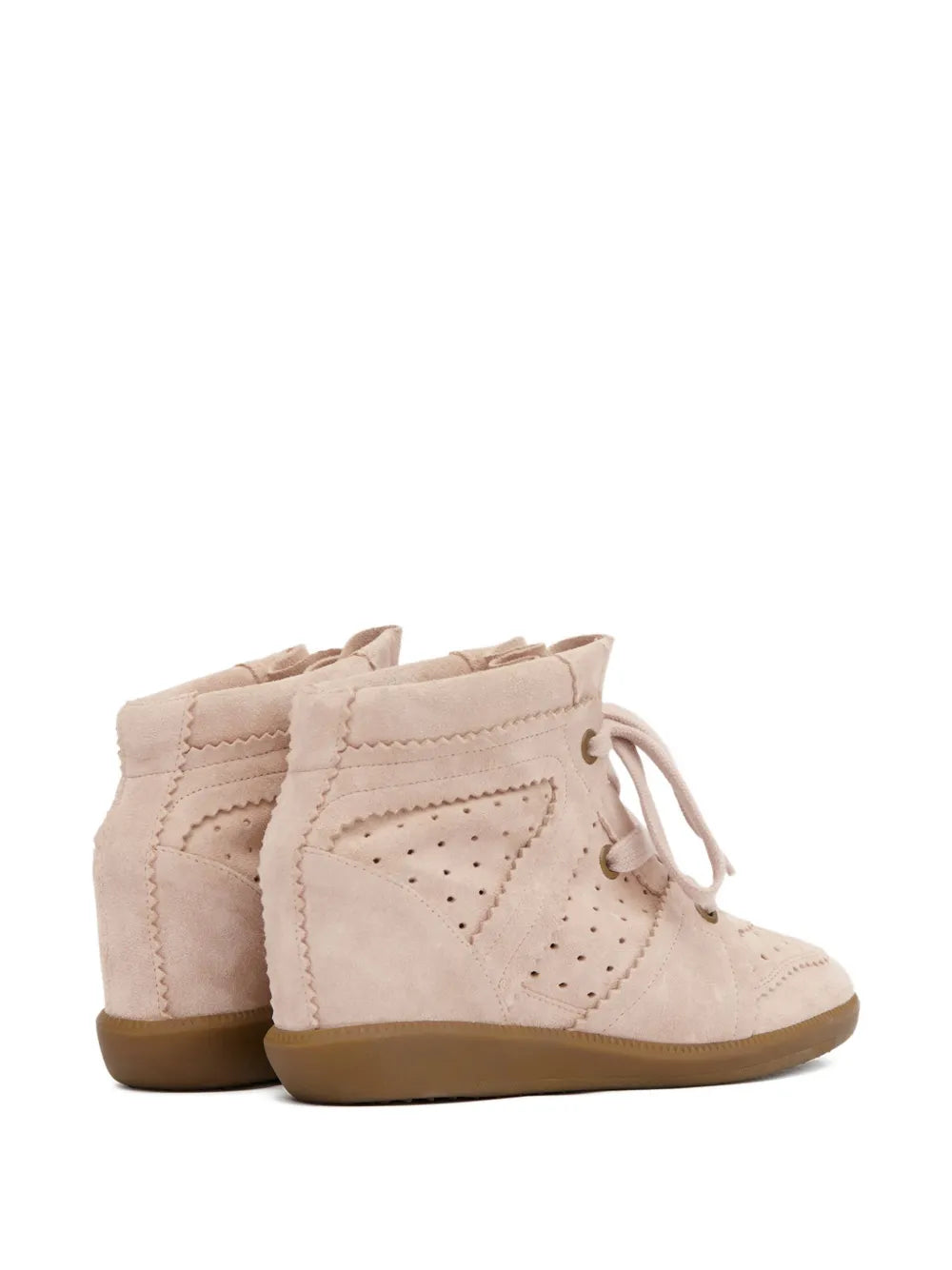 ISABEL MARANT 50Mm Scalloped Perforated Bobby — Pink — Size US M 3.5 - US W 5 — Back View