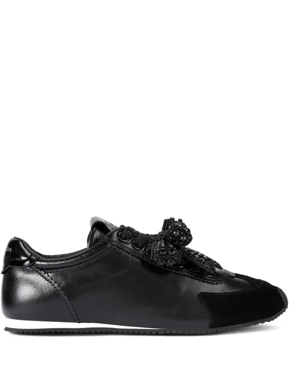 Kurt Geiger London Islington Bow Leather — Black — Size US M 3.5 - US W 5 — Front View