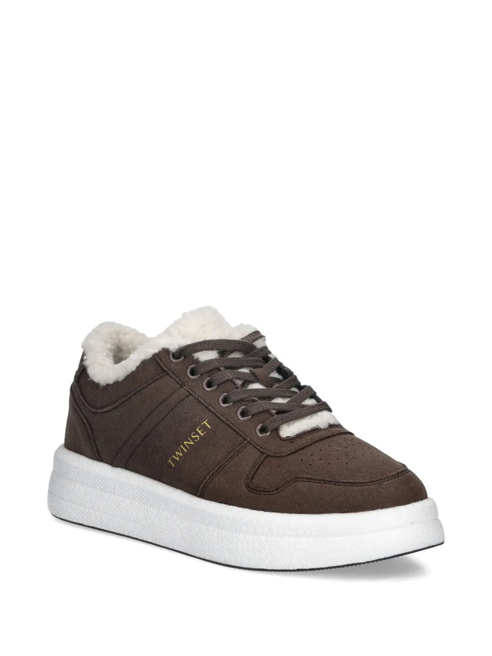 TWINSET Logo-Print — Brown — Size US M 3.5 - US W 5 — Side View