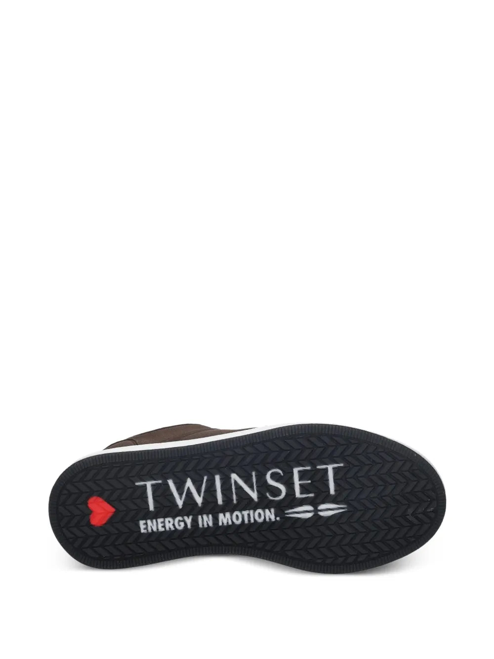 TWINSET Logo-Print — Brown — Size US M 3.5 - US W 5 — Top View