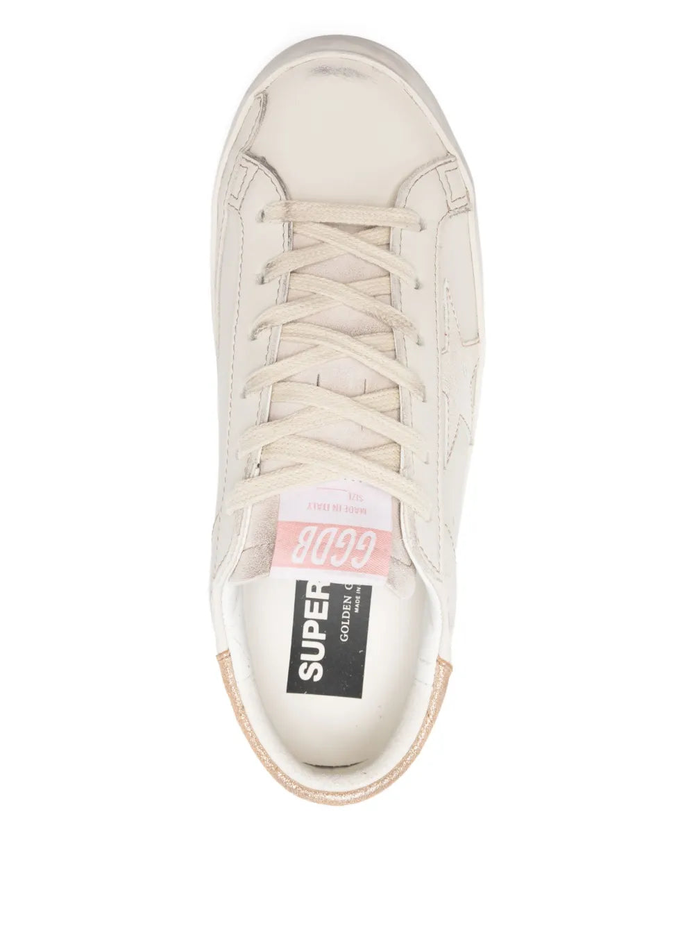 Golden Goose Super Star — Off White — Size US M 3.5 - US W 5 — Top View