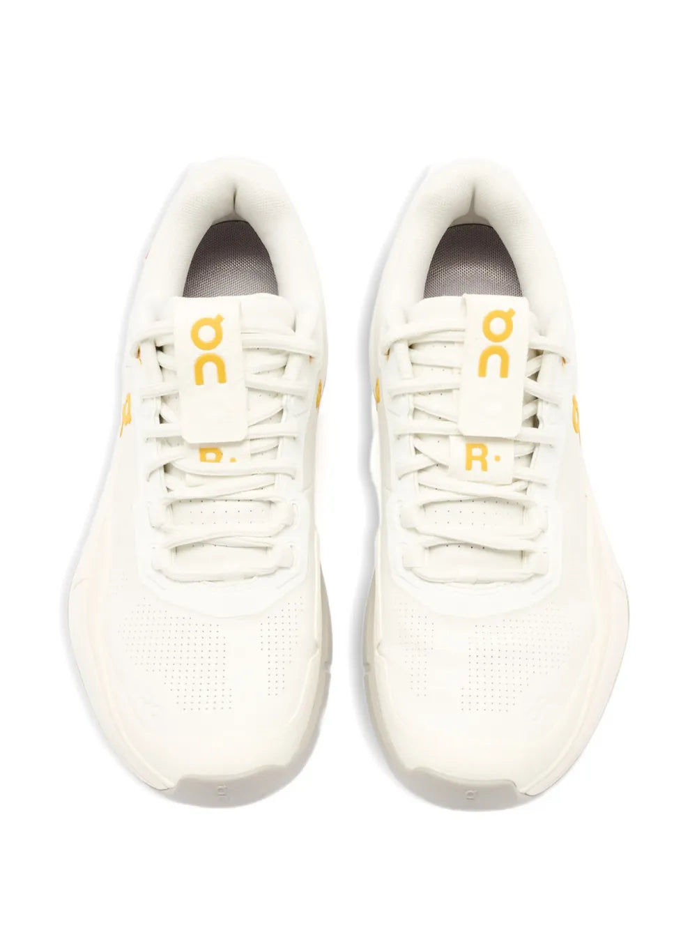 On Running Perforated-Detail — Ivory — Size US M 3.5 - US W 5 — Back View