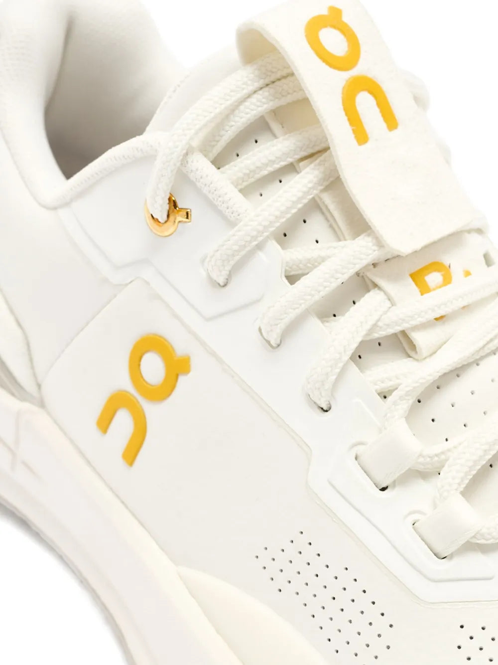 On Running Perforated-Detail — Ivory — Size US M 3.5 - US W 5 — Top View
