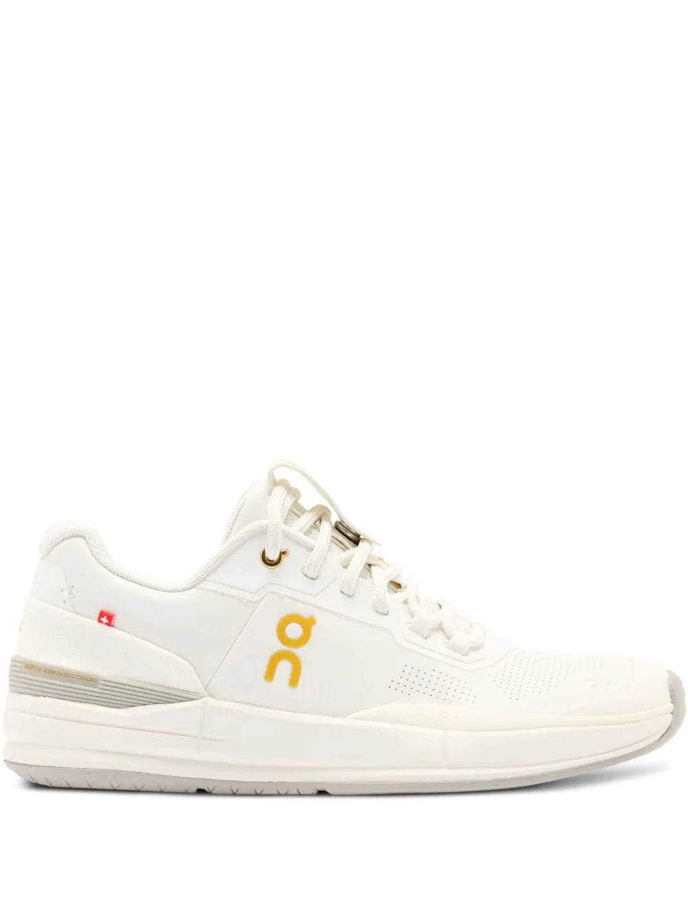 On Running Perforated-Detail — Ivory — Size US M 3.5 - US W 5 — Front View
