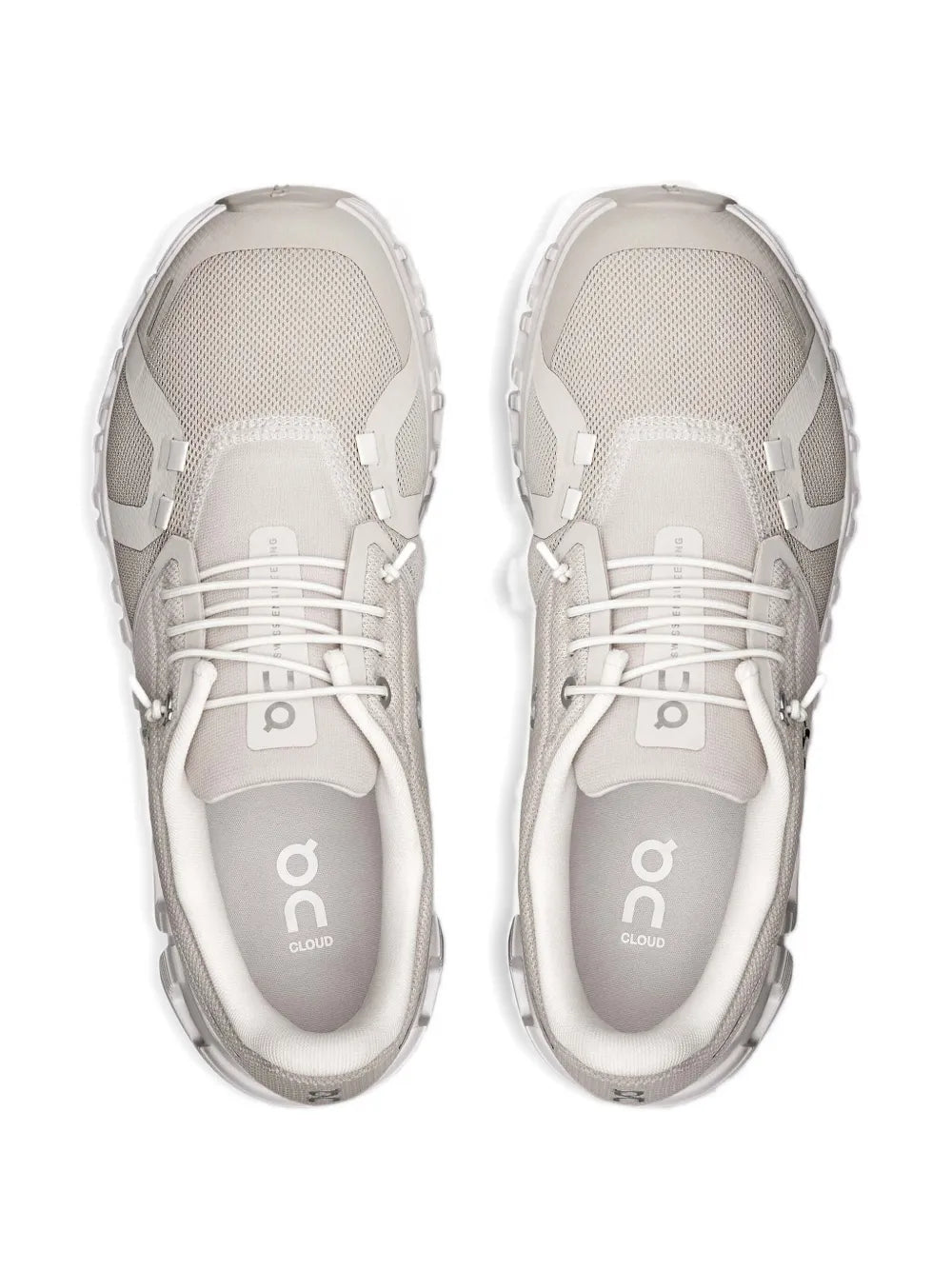 On Running Cloud 6 Elastic-Laces — White — Size US M 3.5 - US W 5 — Top View