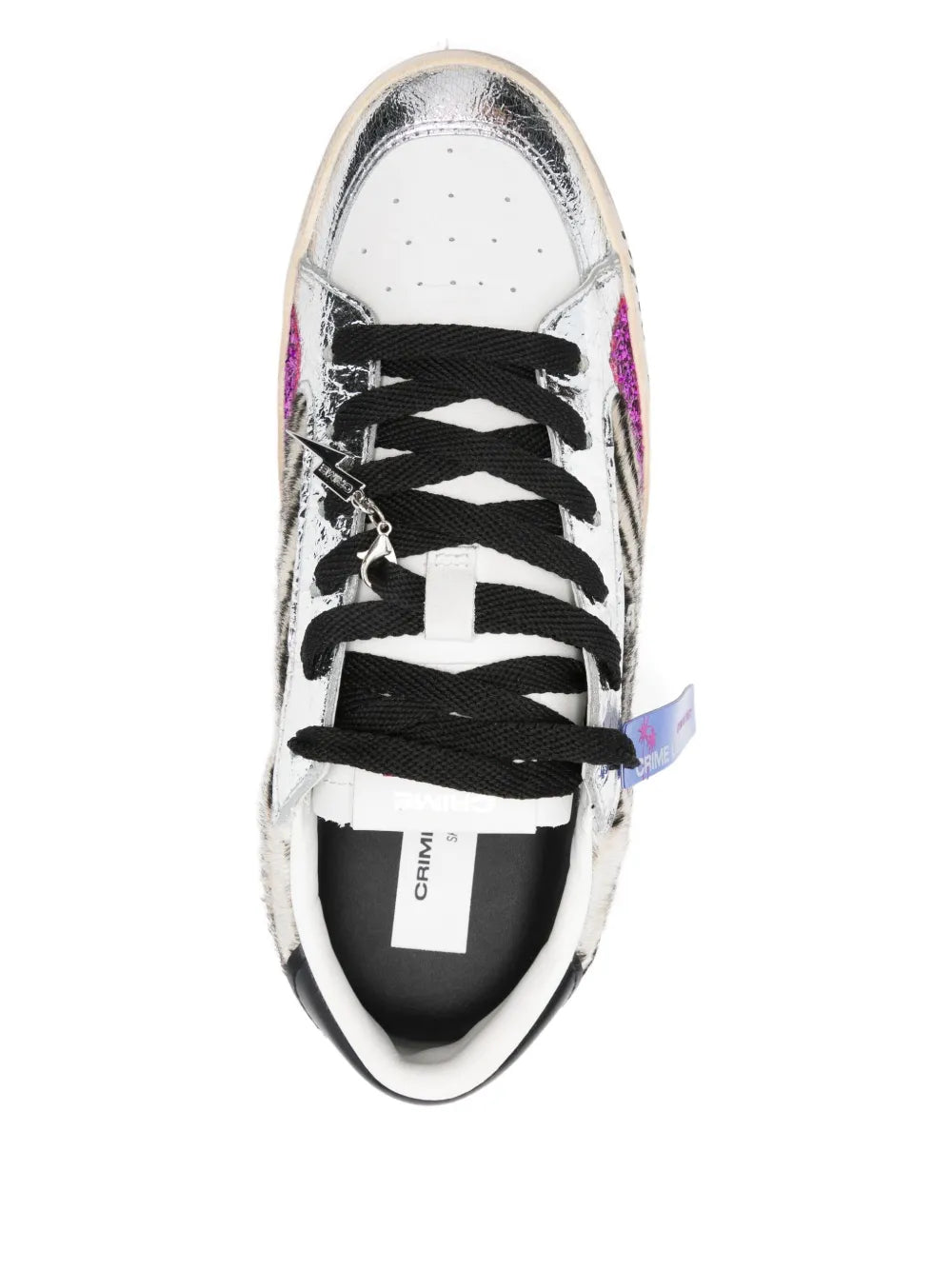 Crime London Sk8 Deluxe — White — Size US M 3.5 - US W 5 — Top View