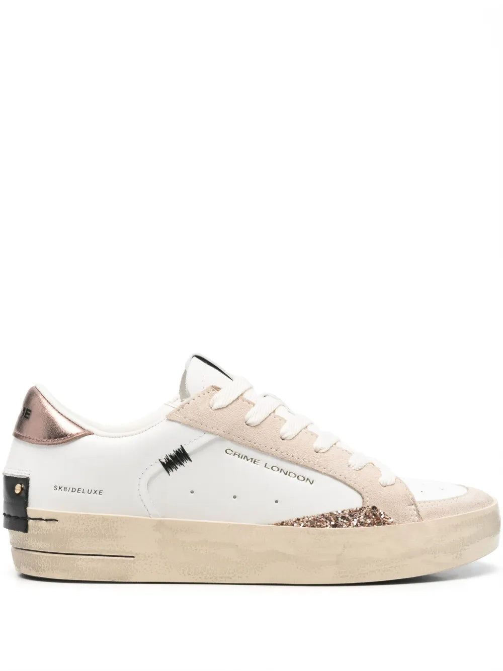 Crime London Sk8 Deluxe — White — Size US M 3.5 - US W 5 — Front View