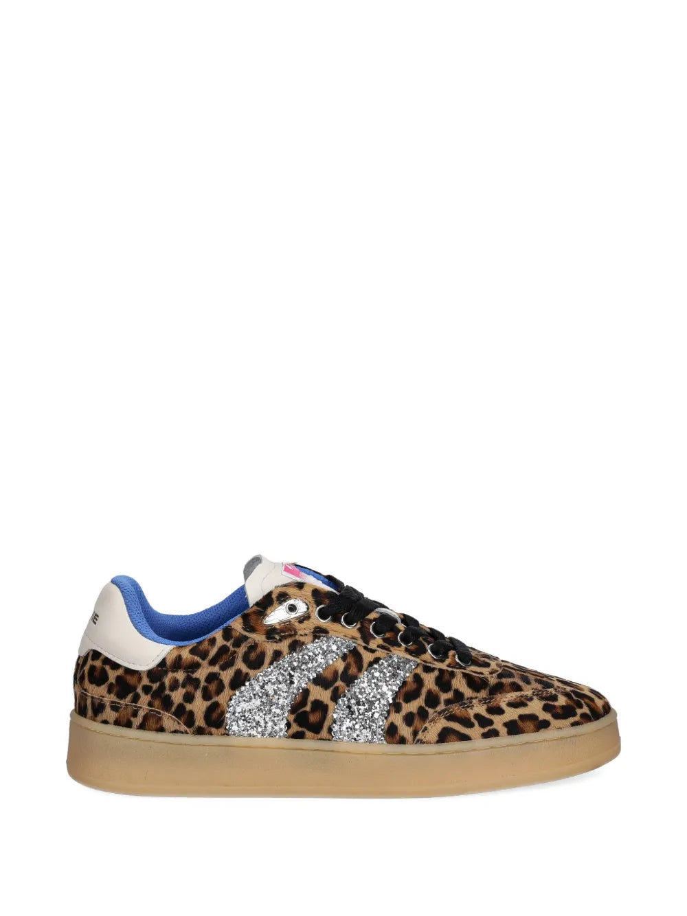 Crime London Leopard-Print Glitter-Detail — Brown — Size US M 3.5 - US W 5 — Front View