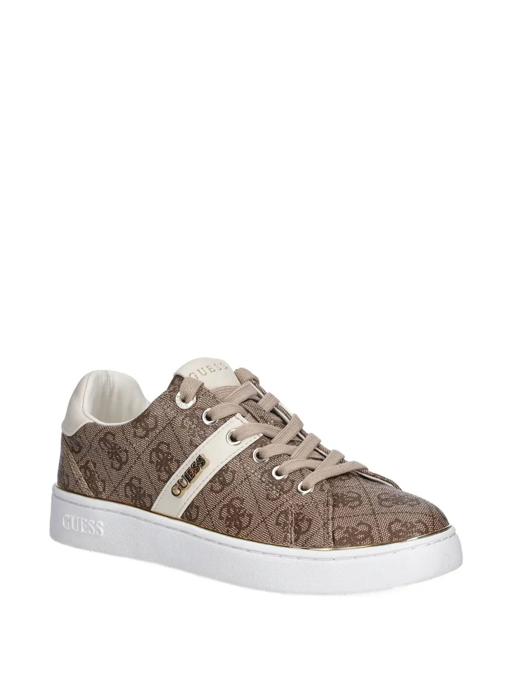 GUESS USA Britz 4G Logo — Beige — Size US M 3.5 - US W 5 — Side View