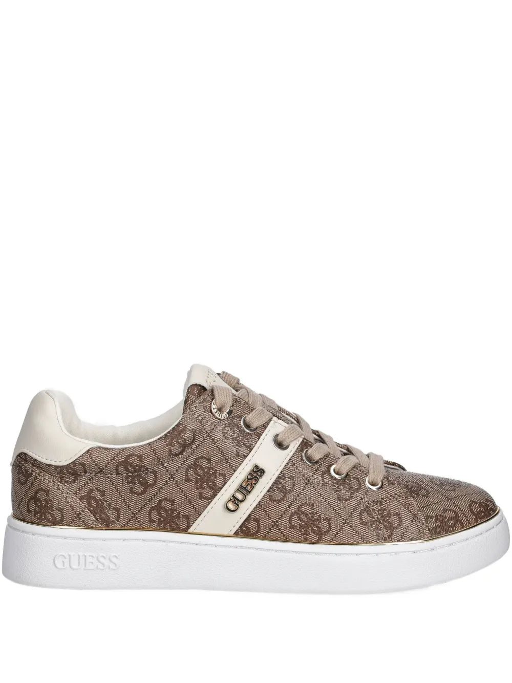 GUESS USA Britz 4G Logo — Beige — Size US M 3.5 - US W 5 — Front View