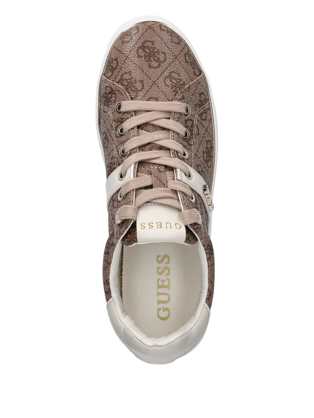 GUESS USA Britz 4G Logo — Beige — Size US M 3.5 - US W 5 — Back View