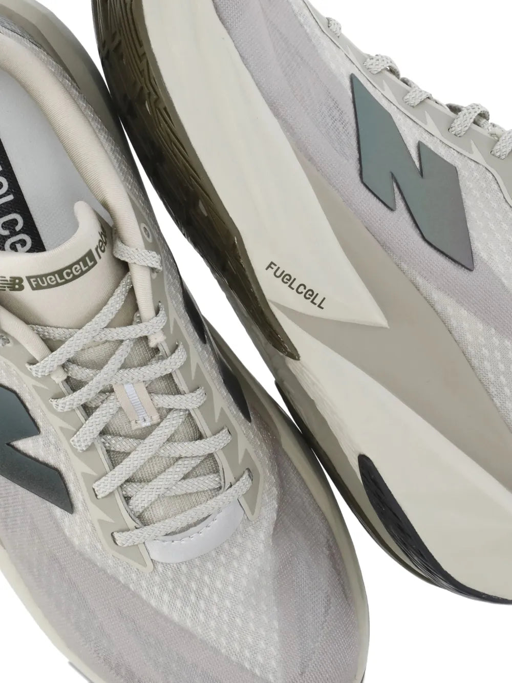 New Balance Fuelcell Rebel V5 — Beige — Size US M 3.5 - US W 5 — Back View
