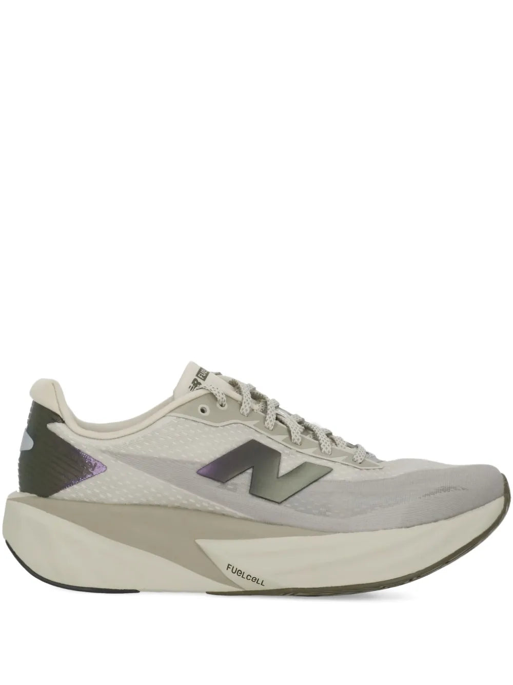 New Balance Fuelcell Rebel V5 — Beige — Size US M 3.5 - US W 5 — Front View