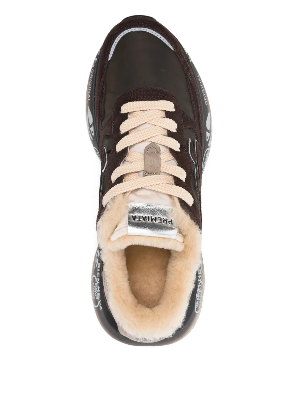 Premiata Lauryn — Dark Brown — Size US M 3.5 - US W 5 — Top View