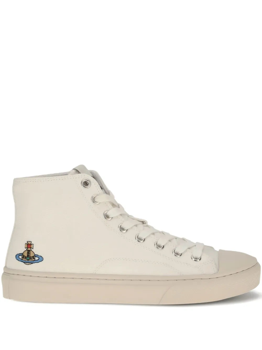 Vivienne Westwood Plimsoll High-Top — Beige — Size US M 3.5 - US W 5 — Front View