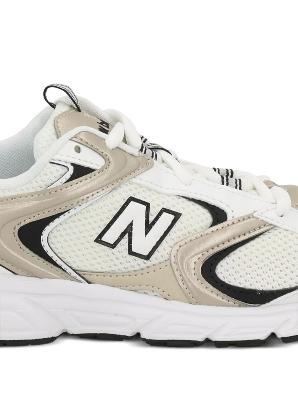 New Balance 408 Panelled Logo — Beige — Size US M 3.5 - US W 5 — Side View