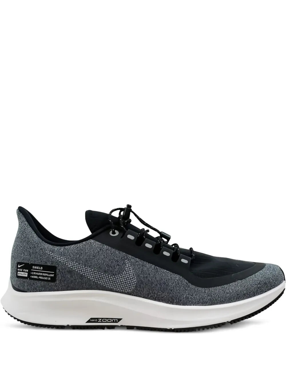 Nike Air Zoom Pegasus 35 Rn Shield — Black — Size US M 3.5 - US W 5 — Front View