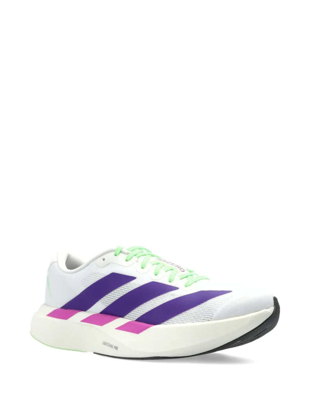 adidas Adizero Evo Three-Striped — White — Size US M 3.5 - US W 5 — Side View