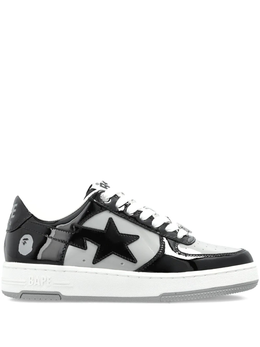 A BATHING APE  Bape Sta Panelled — Black — Size US M 3.5 - US W 5 — Front View
