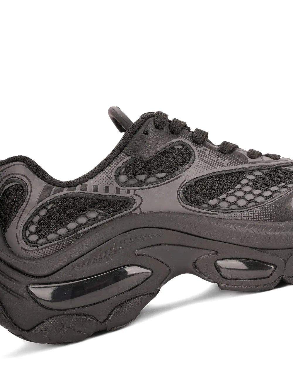 Ash Panelled Lace-Up — Black — Size US M 3.5 - US W 5 — Top View