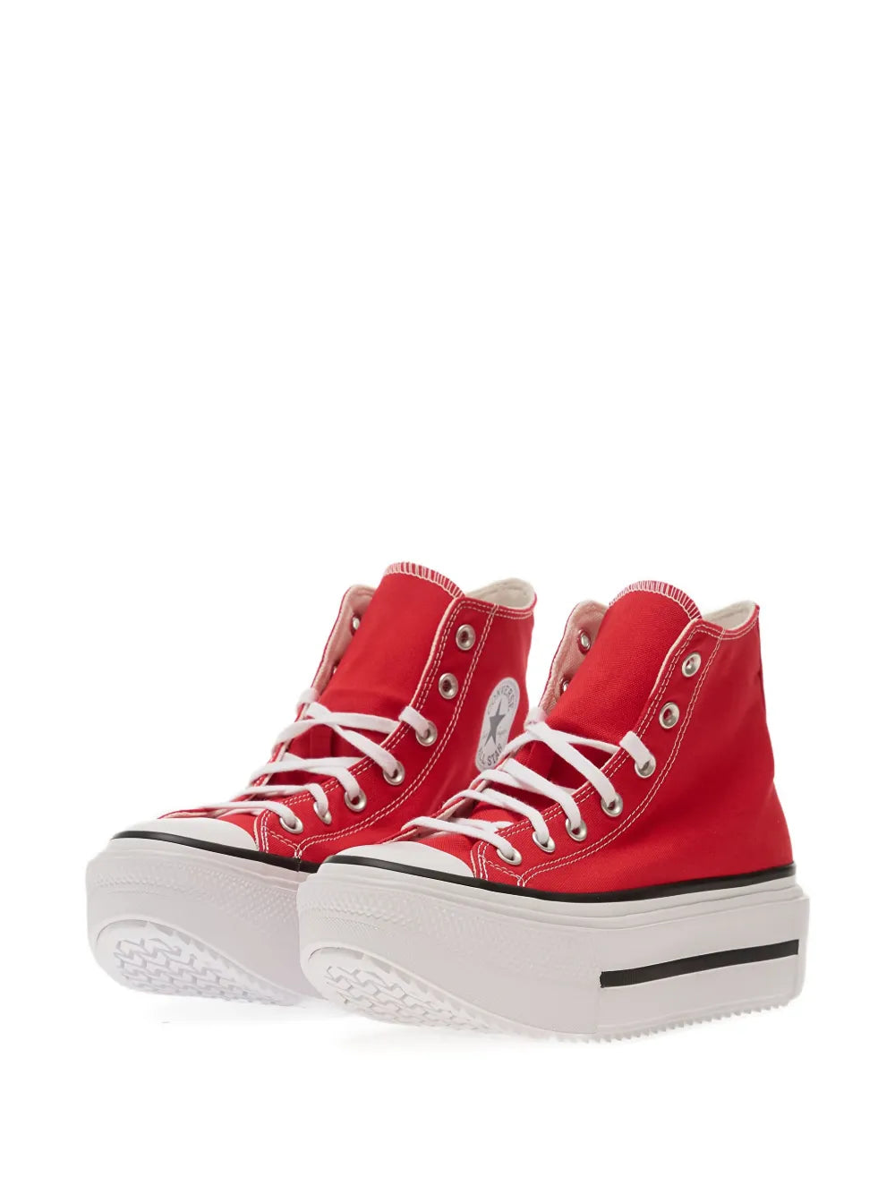 Converse Lift Double Stack Lace-Up Platform — Red — Size US M 3.5 - US W 5 — Side View