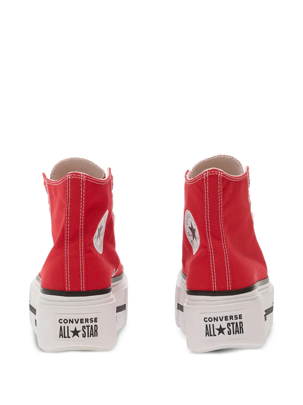 Converse Lift Double Stack Lace-Up Platform — Red — Size US M 3.5 - US W 5 — Back View