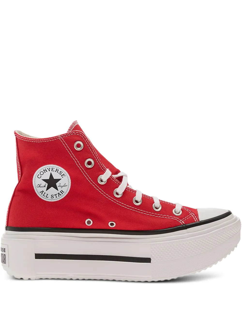 Converse Lift Double Stack Lace-Up Platform — Red — Size US M 3.5 - US W 5 — Front View