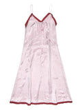 Bimba Y Lola Lace Trim Tie Midi Dress — Pink — Size XS — Front View