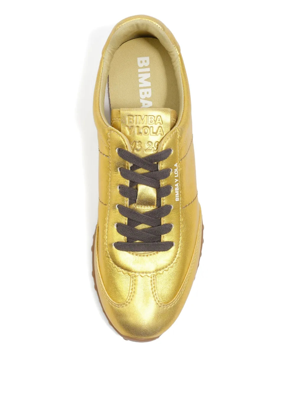 Bimba y Lola Lace-Up Metallic-Effect — Same as shown — Size US M 3.5 - US W 5 — Top View