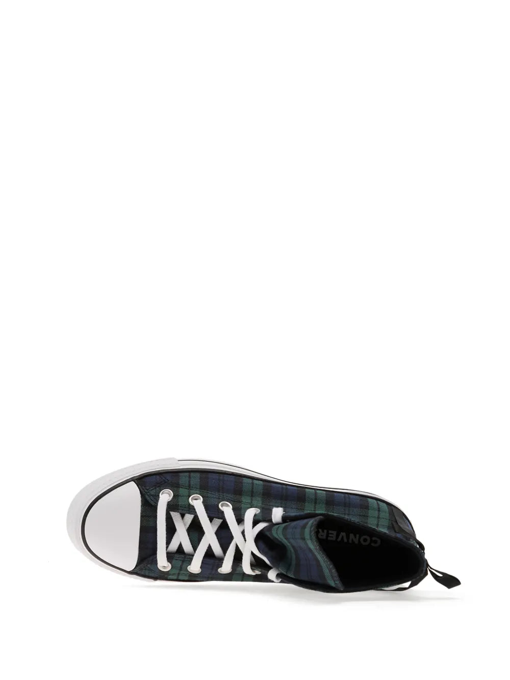 Converse Chuck Taylor All Star Lift  Plaid-Pattern — Blue — Size US M 3.5 - US W 5 — Top View