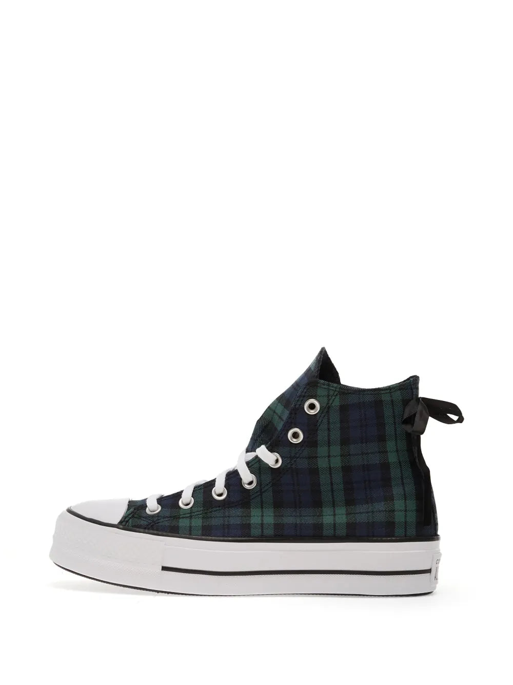 Converse Chuck Taylor All Star Lift  Plaid-Pattern — Blue — Size US M 3.5 - US W 5 — Detail View