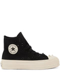 Converse Chuck Taylor All Star Lift Hi Lace-Up — Black — Size US M 3.5 - US W 5 — Front View