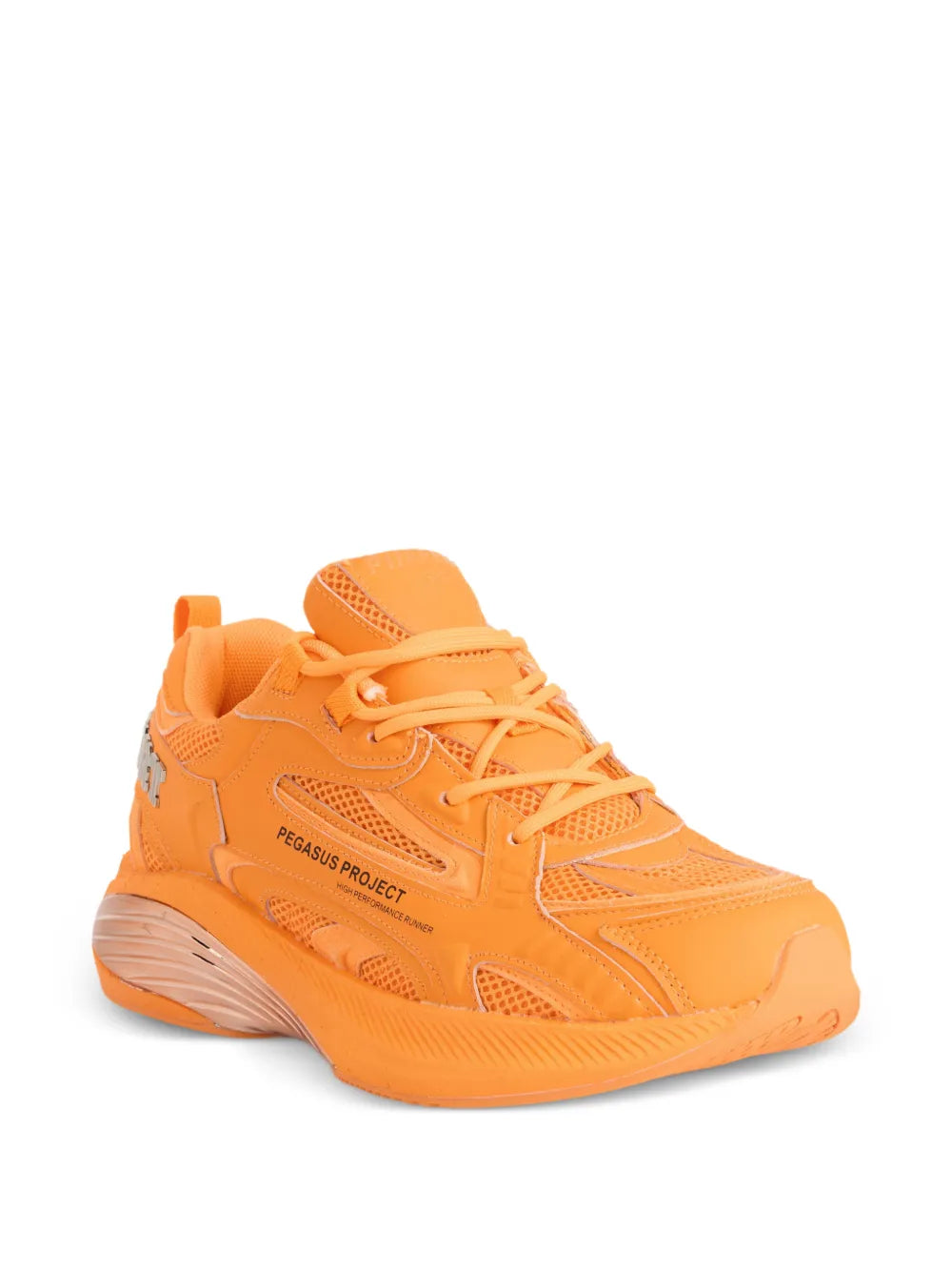 Plein Sport Pegasus Project Lace-Up — Orange — Size US M 3.5 - US W 5 — Side View