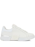 Philipp Plein Phantom Kick$ Logo-Plaque Low-Top — White — Size US M 3.5 - US W 5 — Front View