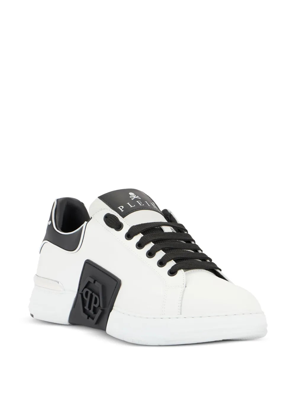 Philipp Plein Logo Plaque Low-Top Trainers — Black — Size US M 3.5 - US W 5 — Side View