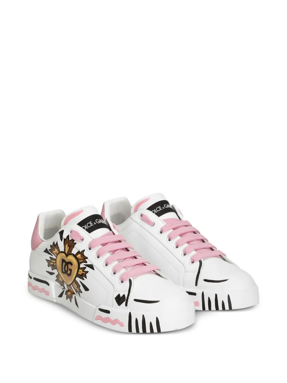 Dolce & Gabbana Logo-Detailing — White — Size US M 3.5 - US W 5 — Side View