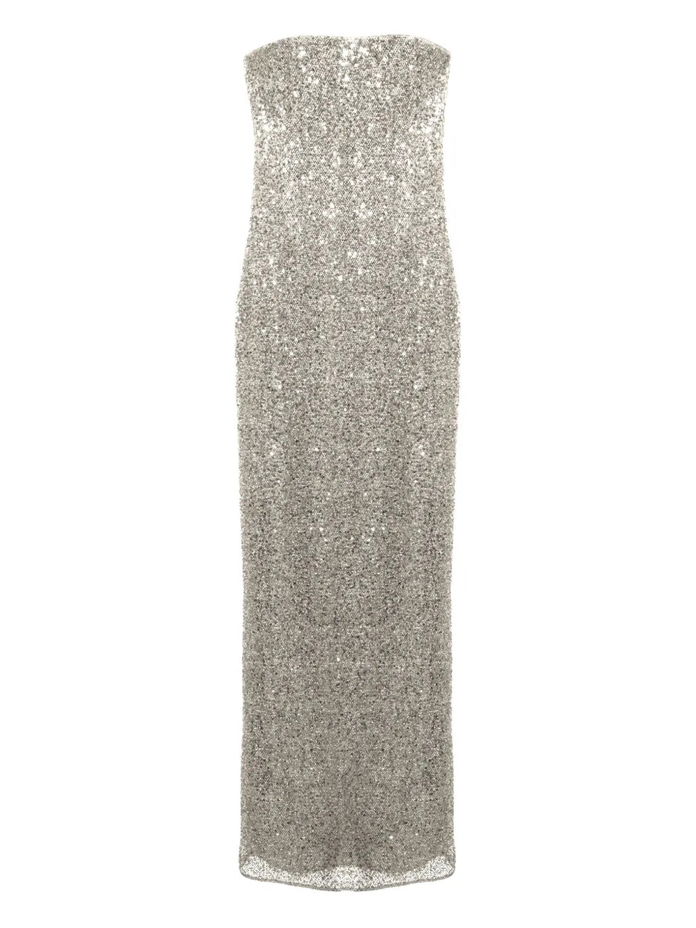Simkhai Xyla Embellished Maxi Dress — Gray — Size S — Front View