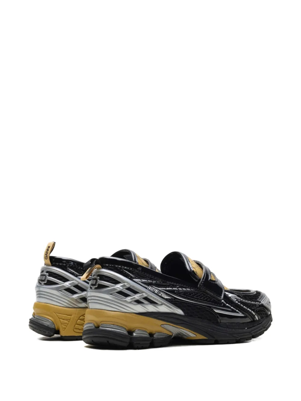 New Balance X Ganni 1906L Snake-Print — Black — Size US M 3.5 - US W 5 — Top View