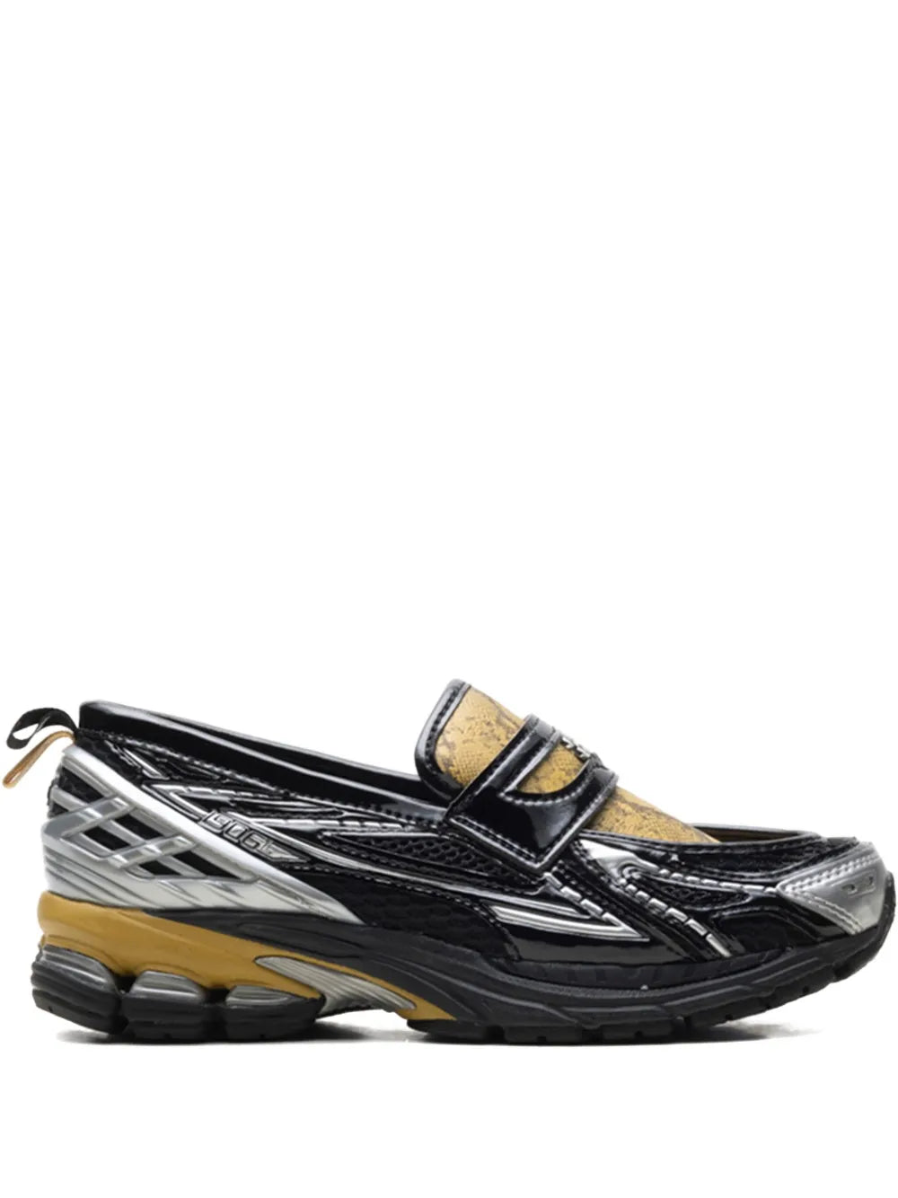 New Balance X Ganni 1906L Snake-Print — Black — Size US M 3.5 - US W 5 — Front View