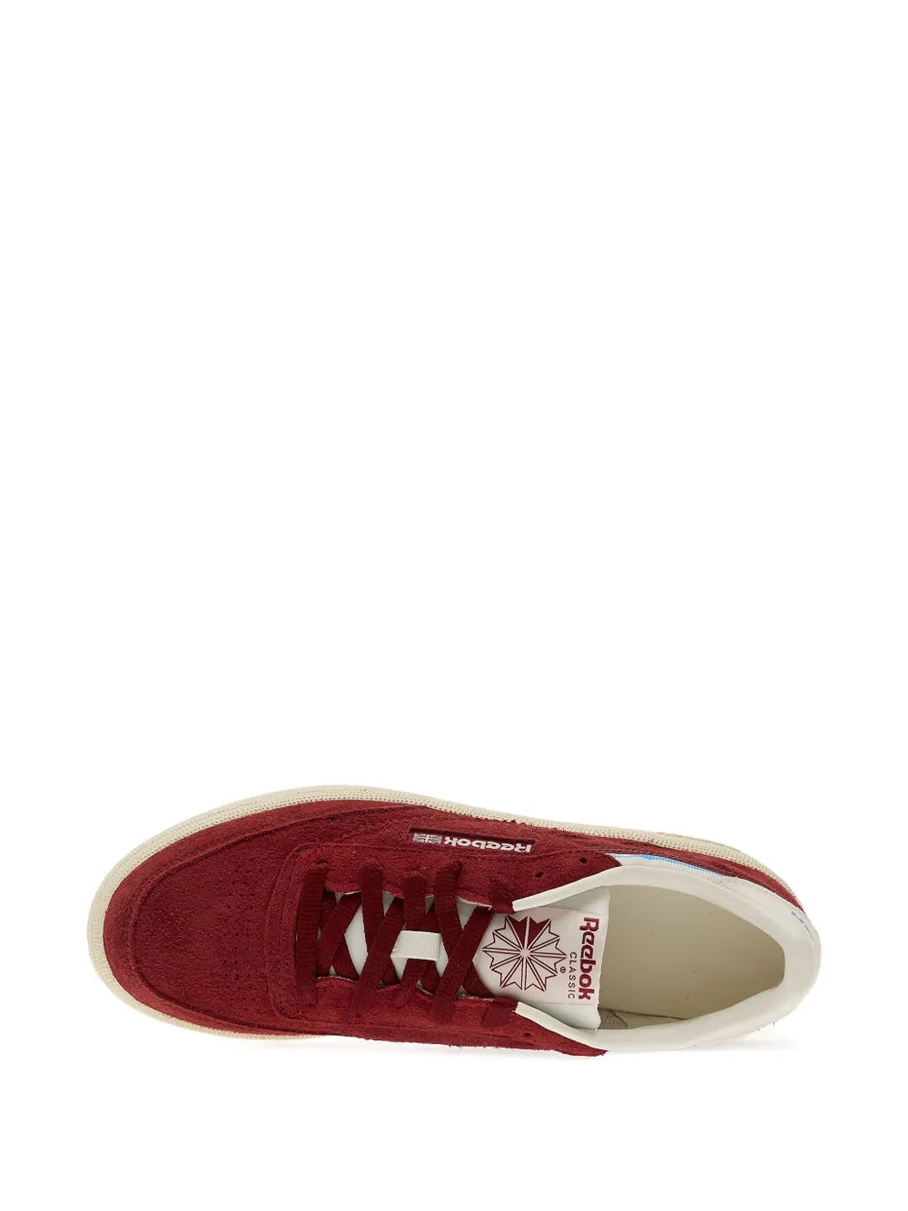 Reebok Club C 85 Lace-Up — Red — Size US M 3.5 - US W 5 — Top View