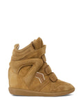 ISABEL MARANT Bekett Velvet Strap — Brown — Size US M 3.5 - US W 5 — Front View