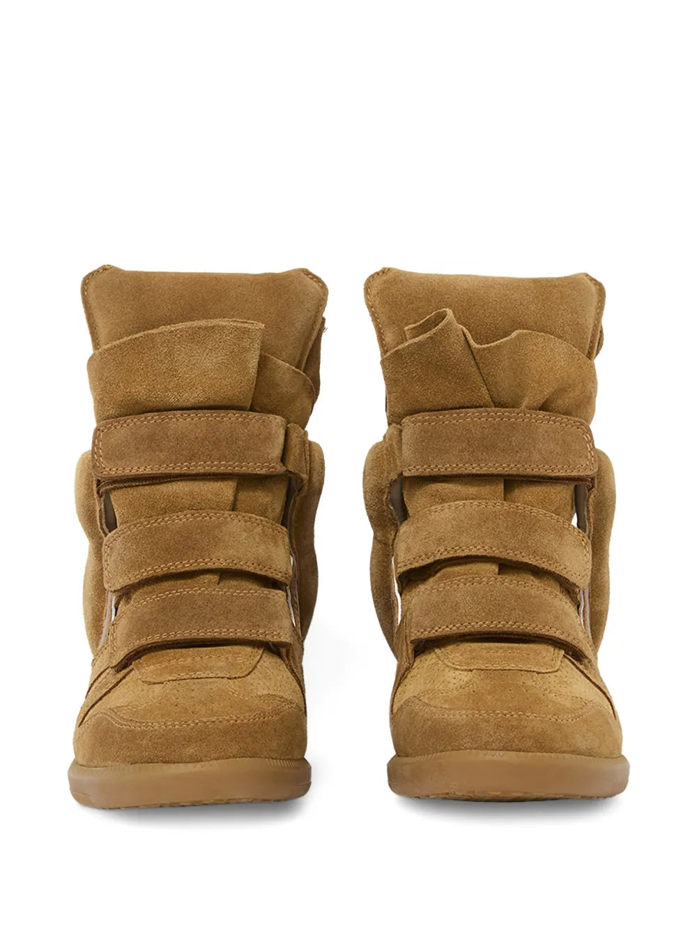 ISABEL MARANT Bekett Velvet Strap — Brown — Size US M 3.5 - US W 5 — Top View