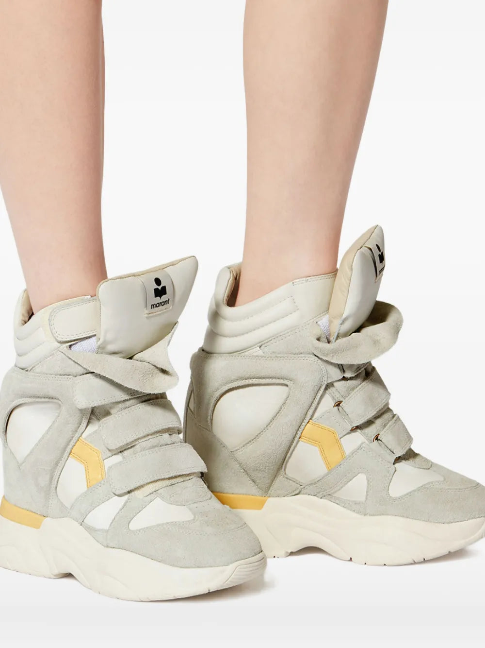 ISABEL MARANT Balskee Panelled-Design — Brown — Size US M 3.5 - US W 5 — Detail View