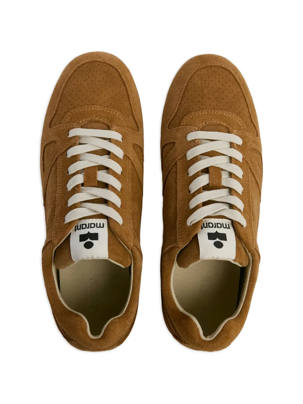 ISABEL MARANT Senny Low Leather — Brown — Size US M 3.5 - US W 5 — Top View