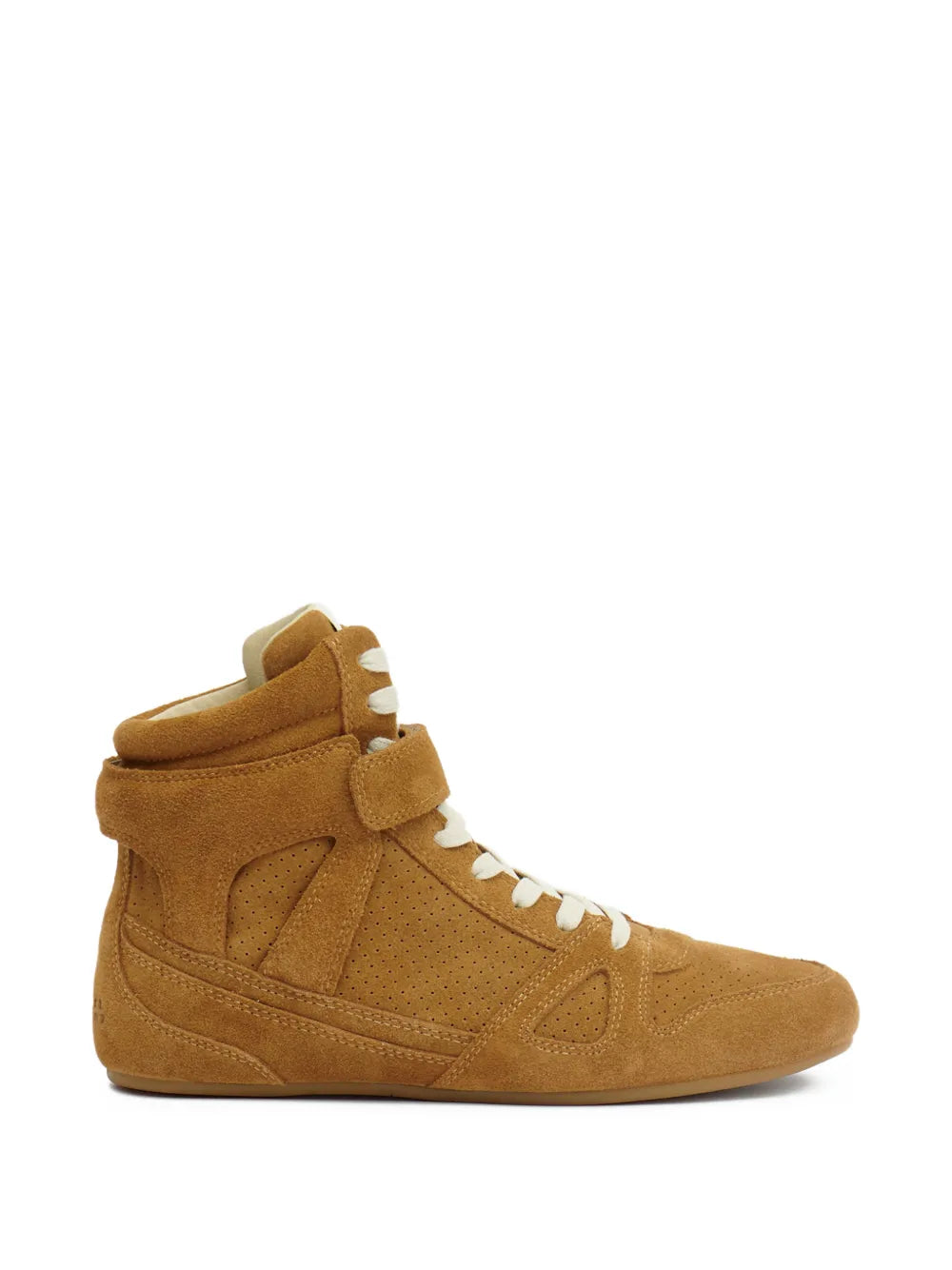 ISABEL MARANT Senny High-Top Leather — Brown — Size US M 3.5 - US W 5 — Front View