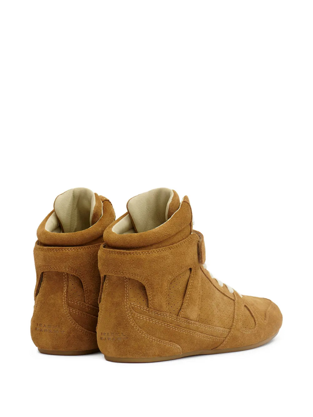 ISABEL MARANT Senny High-Top Leather — Brown — Size US M 3.5 - US W 5 — Back View