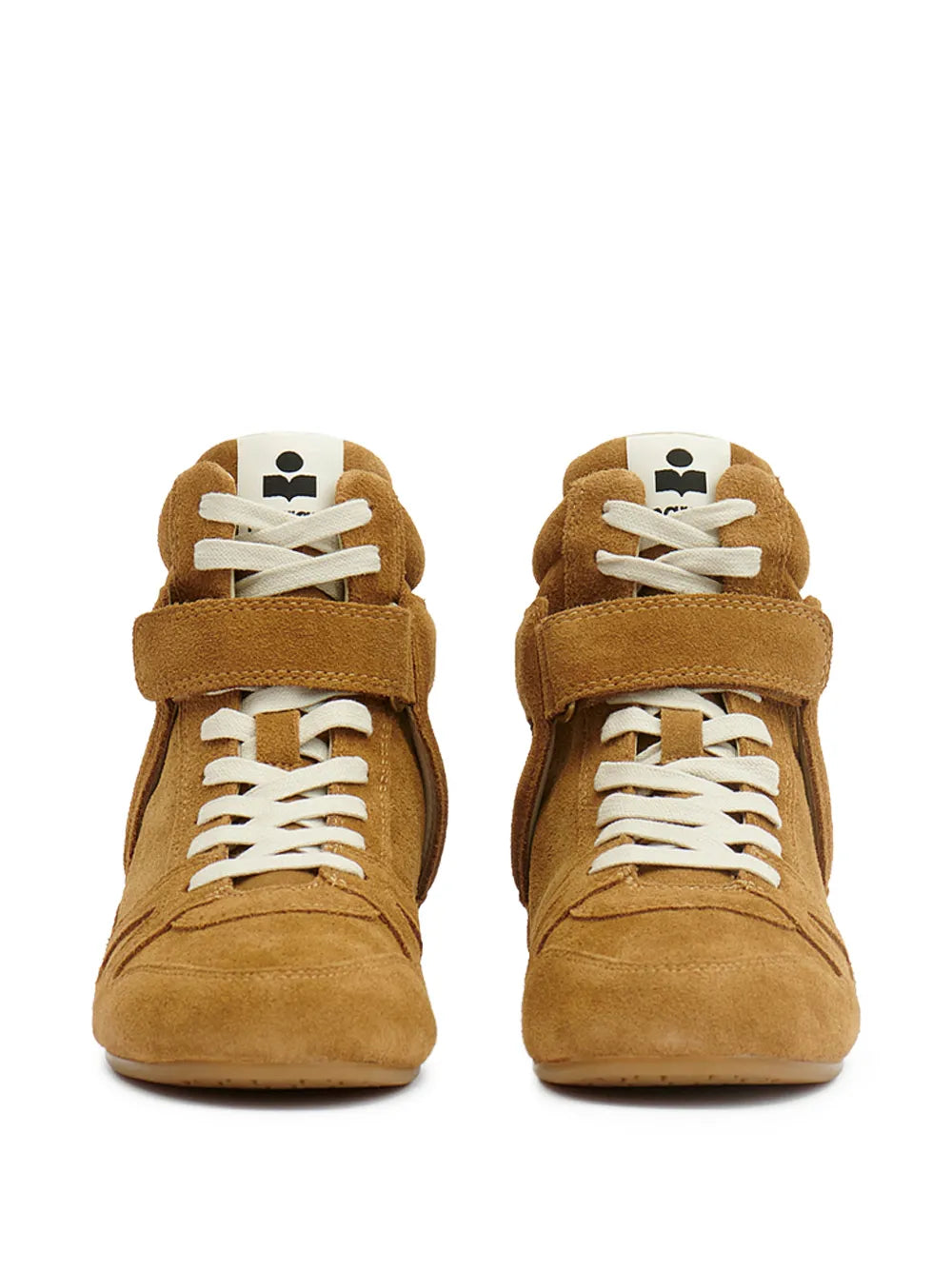 ISABEL MARANT Senny High-Top Leather — Brown — Size US M 3.5 - US W 5 — Top View