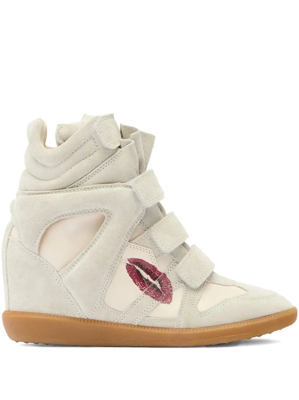 ISABEL MARANT 50Mm Bekett Lips-Motif — Cream — Size US M 3.5 - US W 5 — Front View