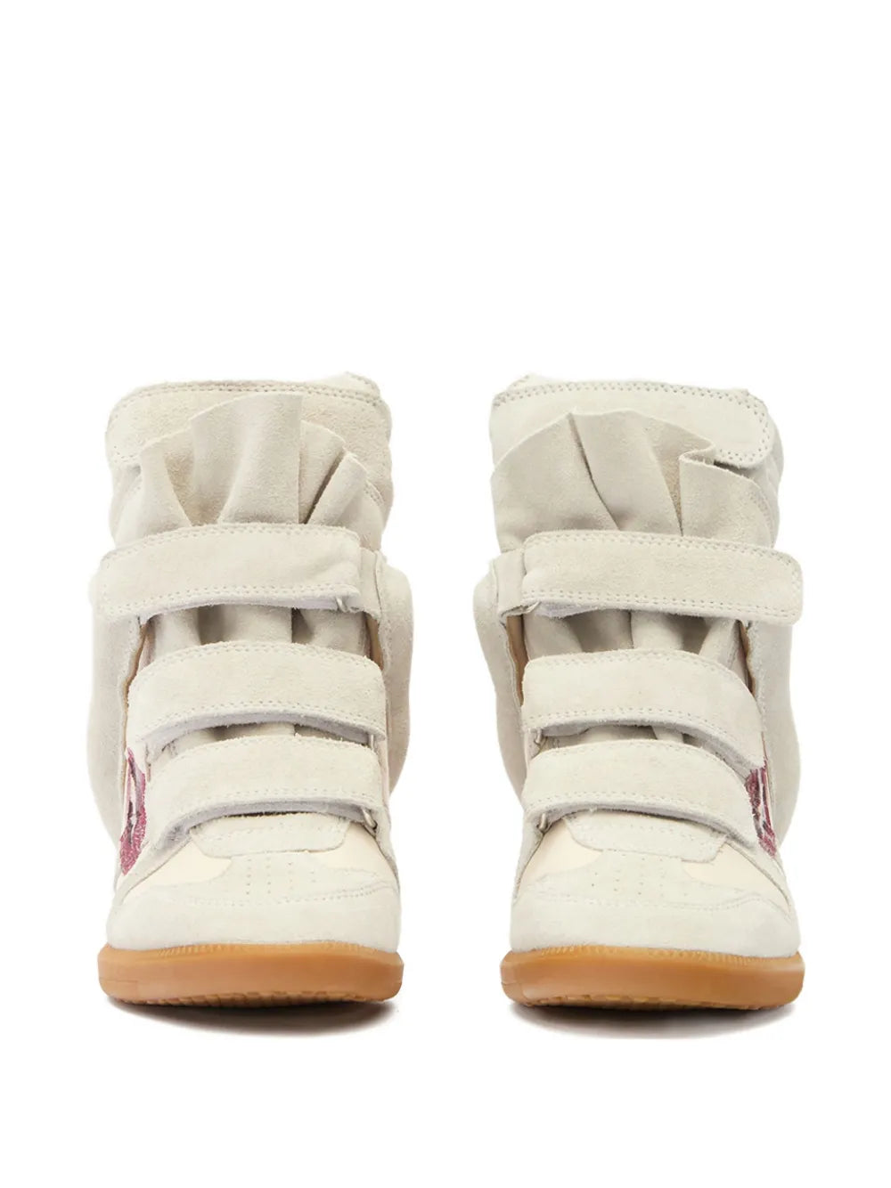 ISABEL MARANT 50Mm Bekett Lips-Motif — Cream — Size US M 3.5 - US W 5 — Top View